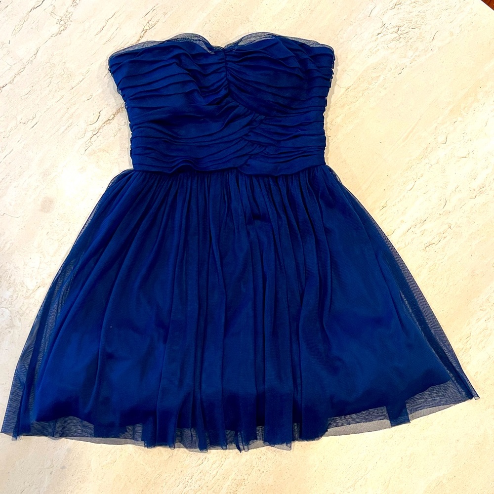 dEliA*s Navy Blue Tulle Strapless Party Dress (Teen/Junior)